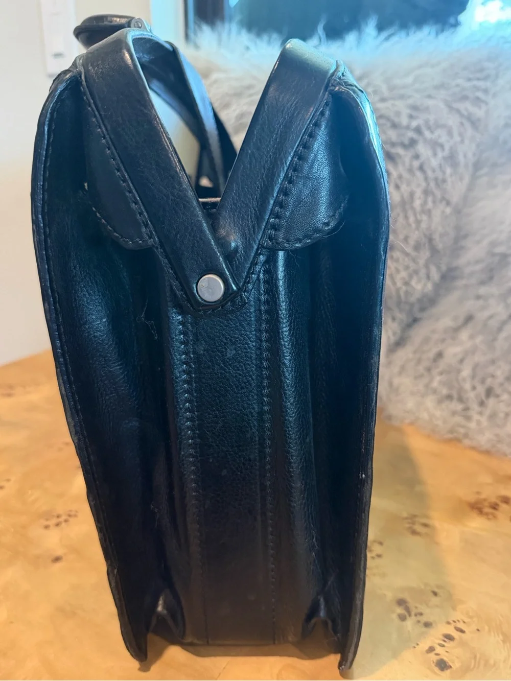 Bosca Black Leather Briefcases - Classic Carry